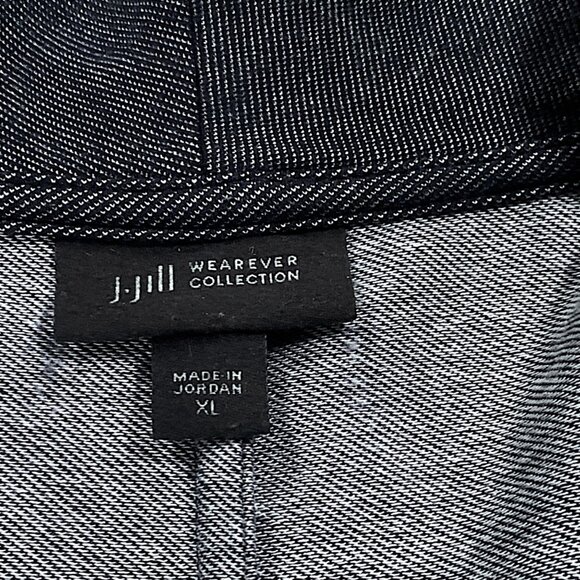 J Jill Jacket Womens XL Gray V Neck Button Pocket WEAREVER Artsy Boho Lagenlook - Picture 3 of 15